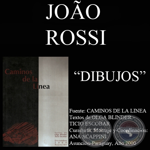 DIBUJO DE JOAO ROSSI  EN CAMINOS DE LA LÍNEA (Textos de OLGA BLINDER y TICIO ESCOBAR)